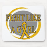 Appendix Cancer Fight Like A Girl Circular Mouse Pads