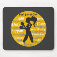 Appendix Cancer Fight Like A Girl Collage Mouse Pad