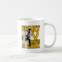 Appendix Cancer Fight Like A Girl Kick Coffee Mugs