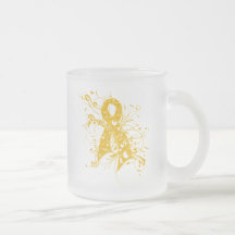 Appendix Cancer Floral Swirls Ribbon Mug
