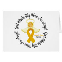 Appendix Cancer God Made My Hero An Angel Greeting Card