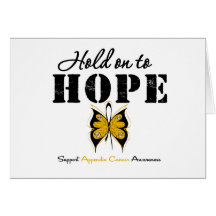 Appendix Cancer Hold On To Hope Greeting Cards