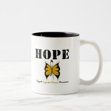 Appendix Cancer HOPE Butterfly Coffee Mugs