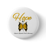 Appendix Cancer Hope Butterfly Ribbon Buttons