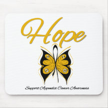 Appendix Cancer Hope Butterfly Ribbon Mouse Mats