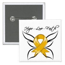 Appendix Cancer Hope Love Faith Pins