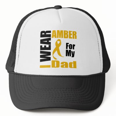 Appendix Cancer I Wear Amber Dad Trucker Hats by giftsforawareness