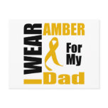 Appendix Cancer I Wear Amber Dad Postcards