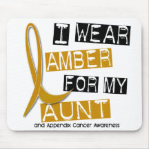 APPENDIX CANCER I Wear Amber For My Aunt 37 Mouse Pads