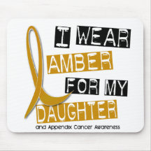 APPENDIX CANCER I Wear Amber For My Daughter 37 Mouse Pads