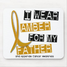 APPENDIX CANCER I Wear Amber For My Father 37 Mouse Mats
