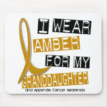 APPENDIX CANCER I Wear Amber For My Granddaughter Mousemat