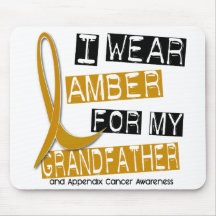 APPENDIX CANCER I Wear Amber For My Grandfather 37 Mousemat