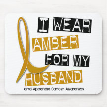 APPENDIX CANCER I Wear Amber For My Husband 37 Mousemats