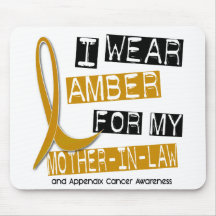 APPENDIX CANCER I Wear Amber For My Mother-In-Law Mouse Pad