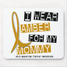 APPENDIX CANCER I Wear Amber For My Mummy 37 Mousemat