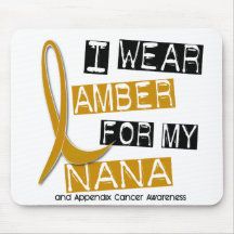 APPENDIX CANCER I Wear Amber For My Nana 37 Mousemats