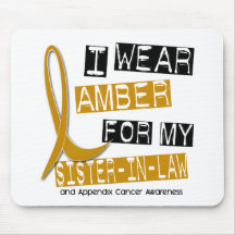 APPENDIX CANCER I Wear Amber For My Sister-In-Law Mouse Pads
