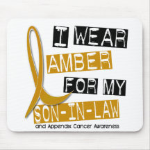 APPENDIX CANCER I Wear Amber For My Son-In-Law 37 Mouse Mats