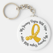 Appendix Cancer My Journey Begins With Hope Key Chain