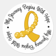 Appendix Cancer My Journey Begins With Hope Stickers