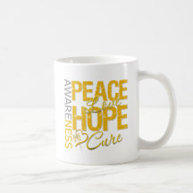 Appendix Cancer Peace Love Cure Mugs