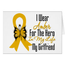Appendix Cancer Ribbon Hero My Girlfriend Card