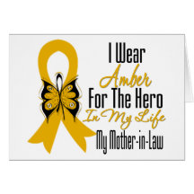 Appendix Cancer Ribbon Hero My Mother in Law Card