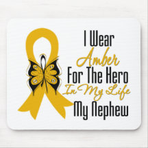 Appendix Cancer Ribbon Hero My Nephew Mouse Pad