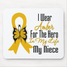 Appendix Cancer Ribbon Hero My Niece Mouse Mat