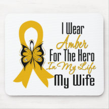 Appendix Cancer Ribbon Hero My Wife Mouse Mats