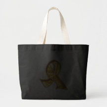 Appendix Cancer Slogan Watermark Ribbon Bag