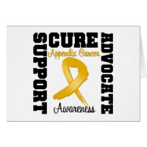 Appendix Cancer Support Advocate Cure Greeting Cards