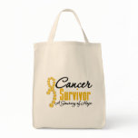 Appendix Cancer Survivor Awareness Journey Ribbon Canvas Bag