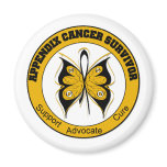 Appendix Cancer SURVIVOR Butterfly magnets