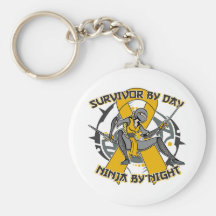 Appendix Cancer Survivor By Day Ninja By Night Key Chain