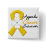 Appendix Cancer Survivor Flower Ribbon Buttons
