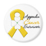 Appendix Cancer Survivor Flower Ribbon Fridge Magnet