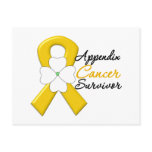 Appendix Cancer Survivor Flower Ribbon Postcards