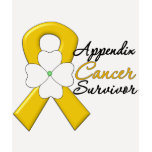 Appendix Cancer Survivor Flower Ribbon t-shirts