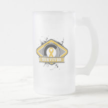 Appendix Cancer Survivor Grunge Logo Mug
