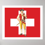 Appenzell Innerrhoden Trachten Swiss Flag Poster posters