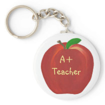 Apple, A+ Teacher keychain