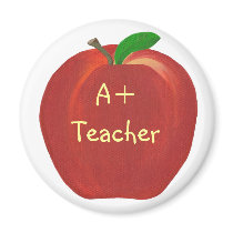 Apple, A+ Teacher magnet