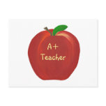 Apple, A+ Teacher postcard