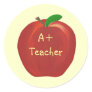Apple, A+ Teacher stickers