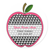Apple Address Label - Houndstooth