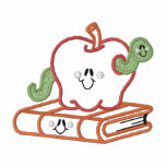 Apple and Book embroidered shirts