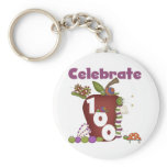 Apple and Bugs Celebrate 100 Tshirts and Gifts Key Chain