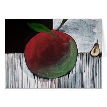 Apple and Pear by Gregory Gallo Greeting Cards